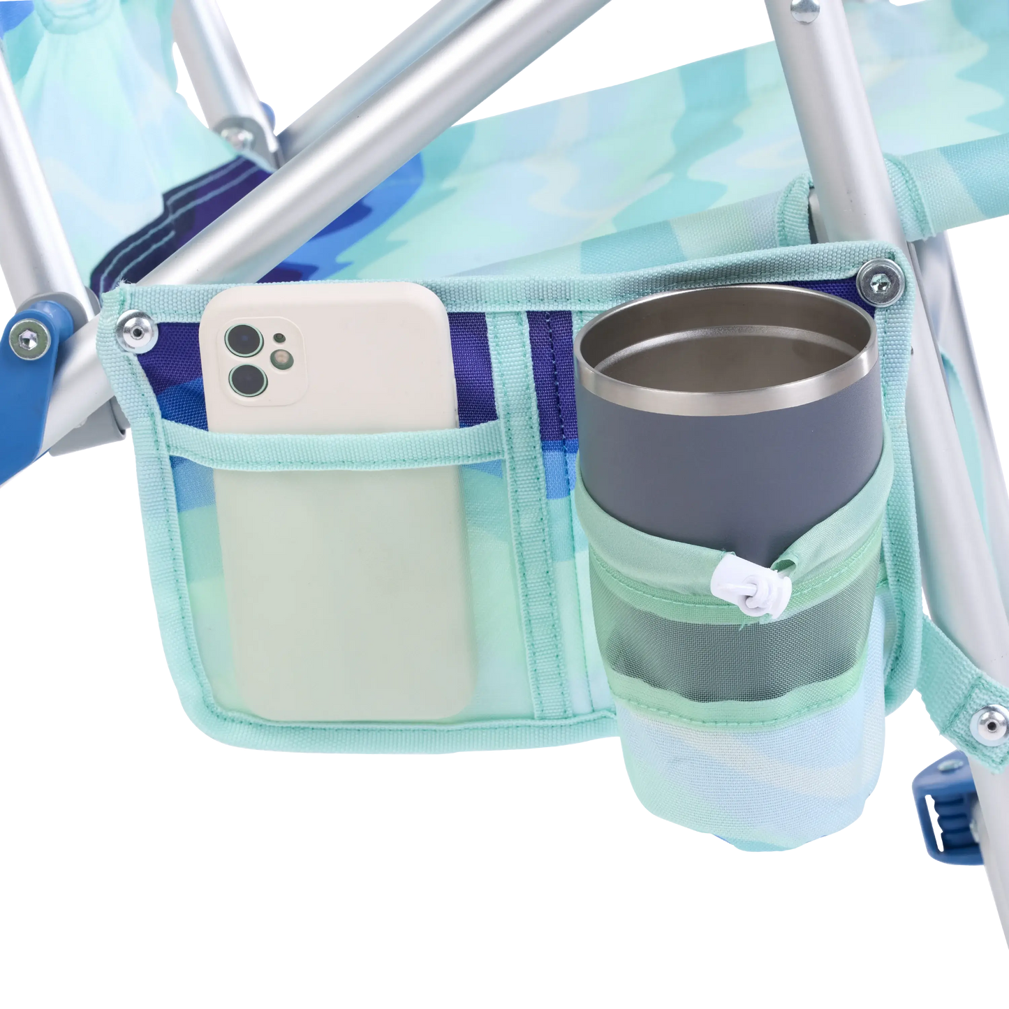 GCI Outdoor Bi-Fold Beach Chair Lightweight Low Profile Reclining Chair, Wave